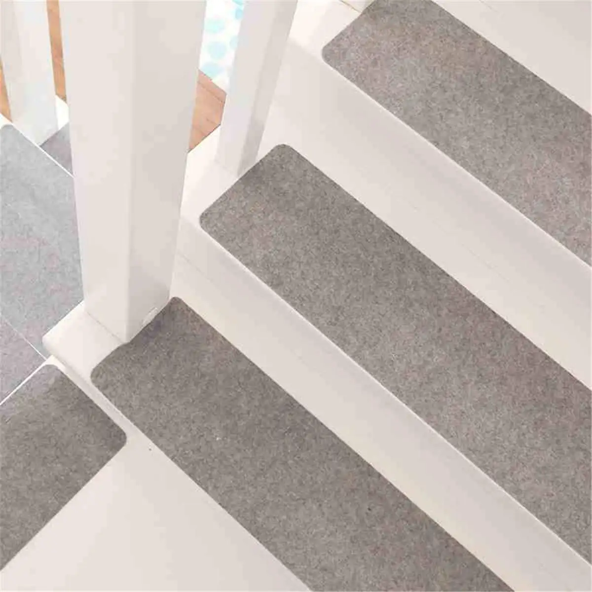 14Pcs Set Stair Treads Rectangle Non-slip Rugs Stair Mats Pads Carpet in 3 Colors Repeatedly-use Safety Pads Mat for Home New