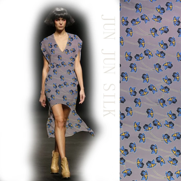 138 cm wide 100% silk fabric 18 mm crepe de chine meter summer shirt dress wholesale cloth | Дом и сад
