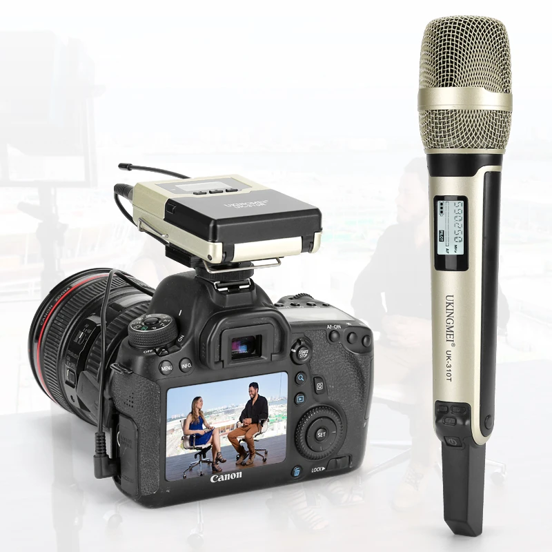 Wireless Handheld Microphone For Dslr Camera Outdoor Recording