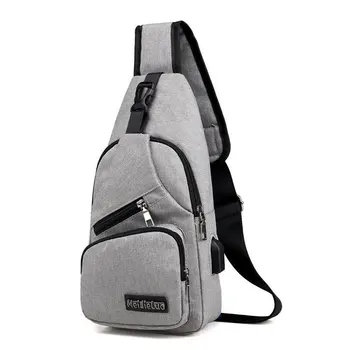 

New Arrival Male Shoulder Bags USB Charging Crossbody Bags Men Anti Theft Chest Bag School Summer Short Trip Messengers Bag