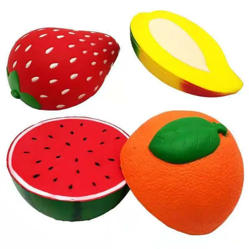 

Decompression Toy PU Slow Rebound Simulation Cartoon Fruit Strawberry Watermelon Orange Mango Stress Relief Game Squeeze