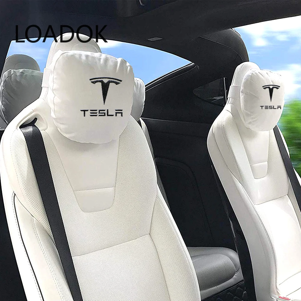 

2020 New Car Seat Headrest Breathable Neck Pillow Head Support Neck Travel Pillow Compatible for Tesla Model S Model X Model 3