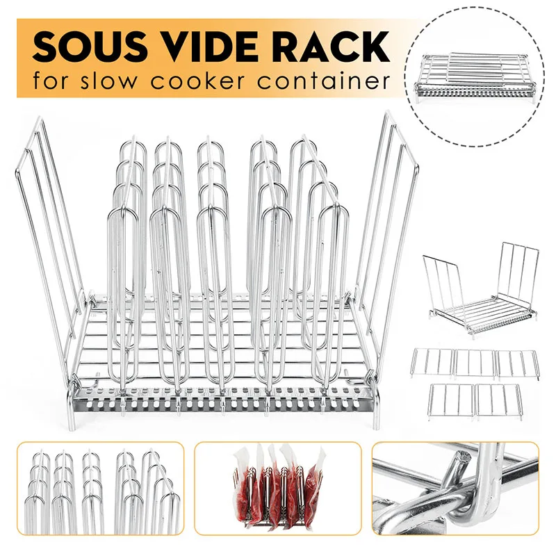 11L Sous Vide Container Stainless Steel Sous Vide Rack for Circulator Cooking Immersion Slow Cooker Cooking Tool