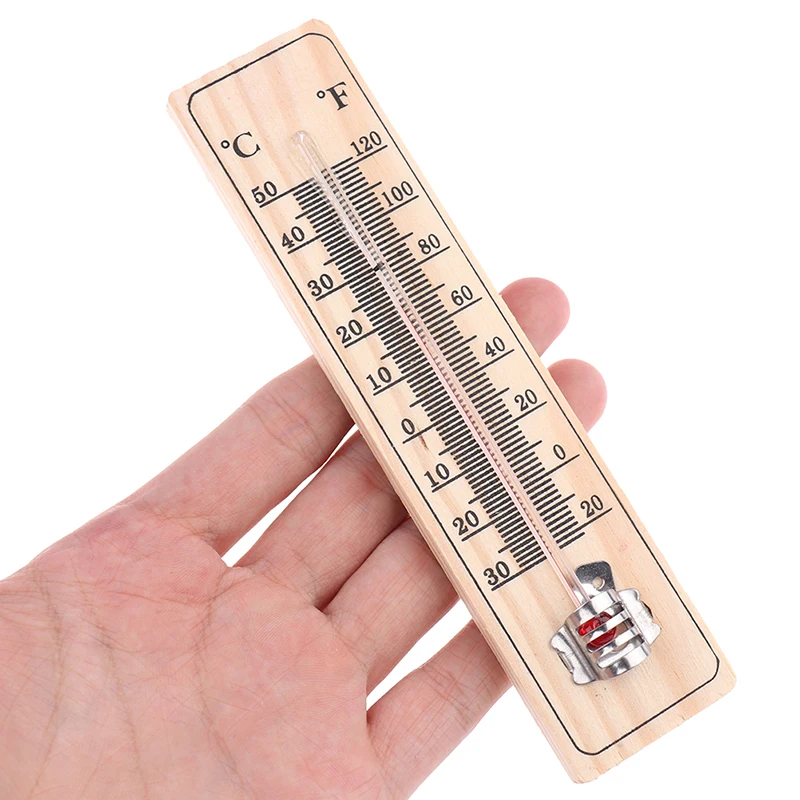 1Pc Wood Thermometers Practical Garden Office Garage Indoor Temperature Logger Wall-mounted Direct Reading Type High Quality |