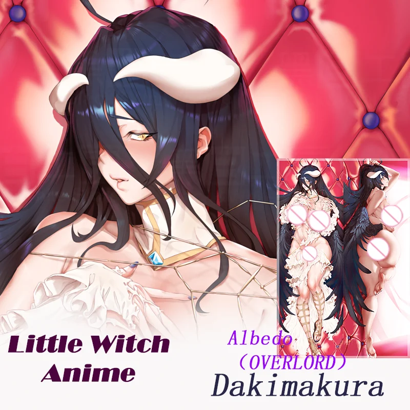 Dakimakura Аниме альбедо (OVERLORD) двухсторонним принтом в натуральную величину для тела