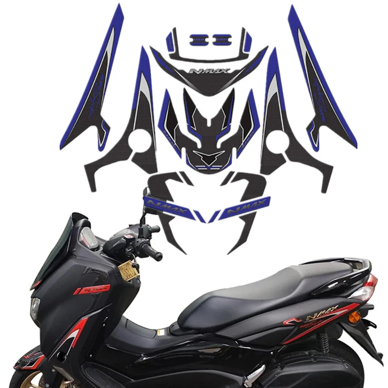 NEW Motorcycle 3D Gel Front Rear Fairing Fuel Sticker Tank Body protection Sticker Decals kit For Yamaha NMAX 155 nmax155 2020