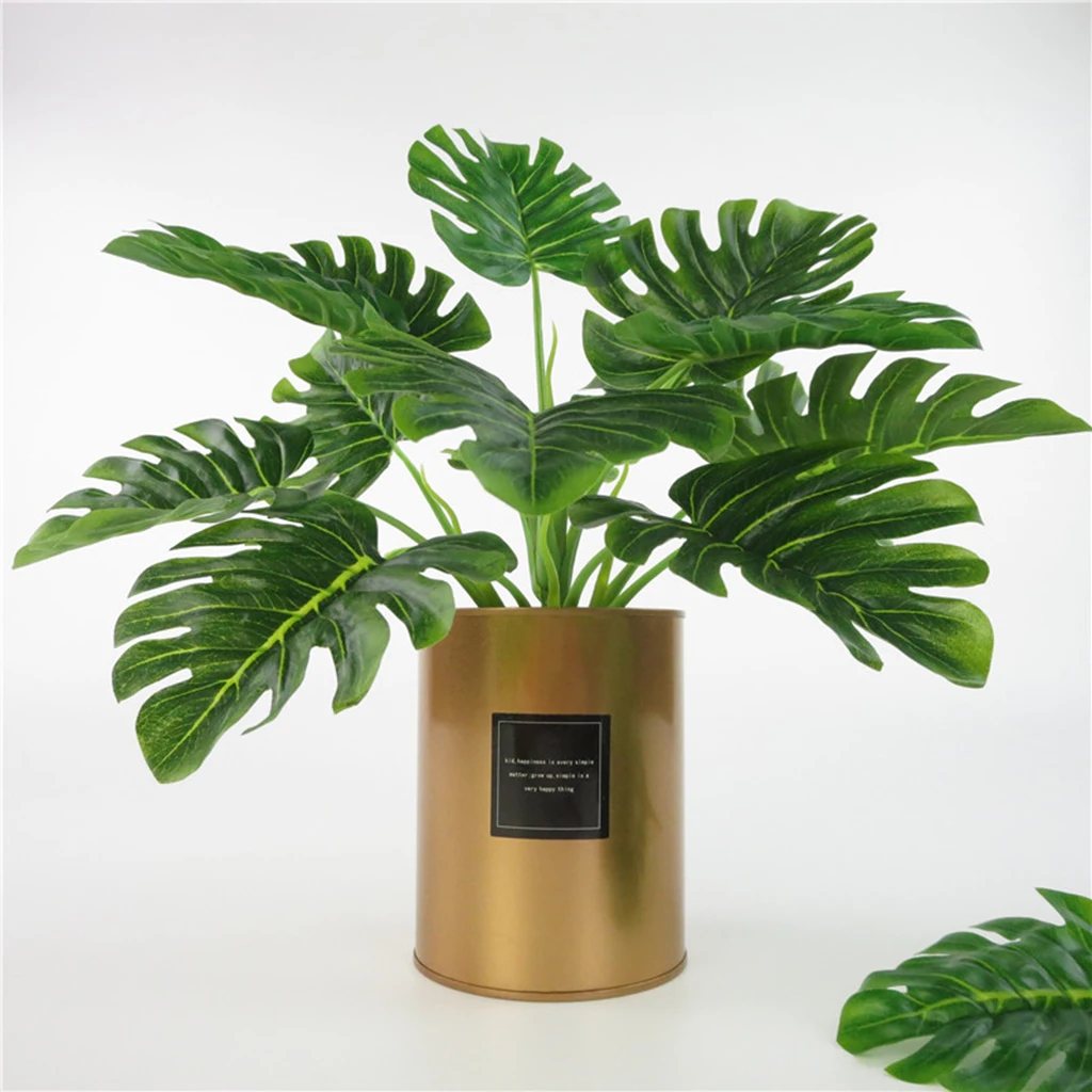 Artificial Plant Leaf Faux Foliage Leaves Plastic Flower For Home Decor Simulation Artificial
