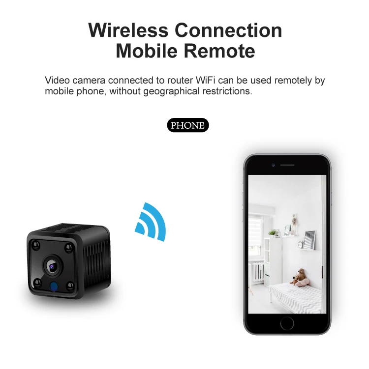 Мини IP Камера наблюдения видеокамера с Wi-Fi маленькая камера с Батарея 2MP 1080P удаленного просмотра Ночное видение аудио Запись