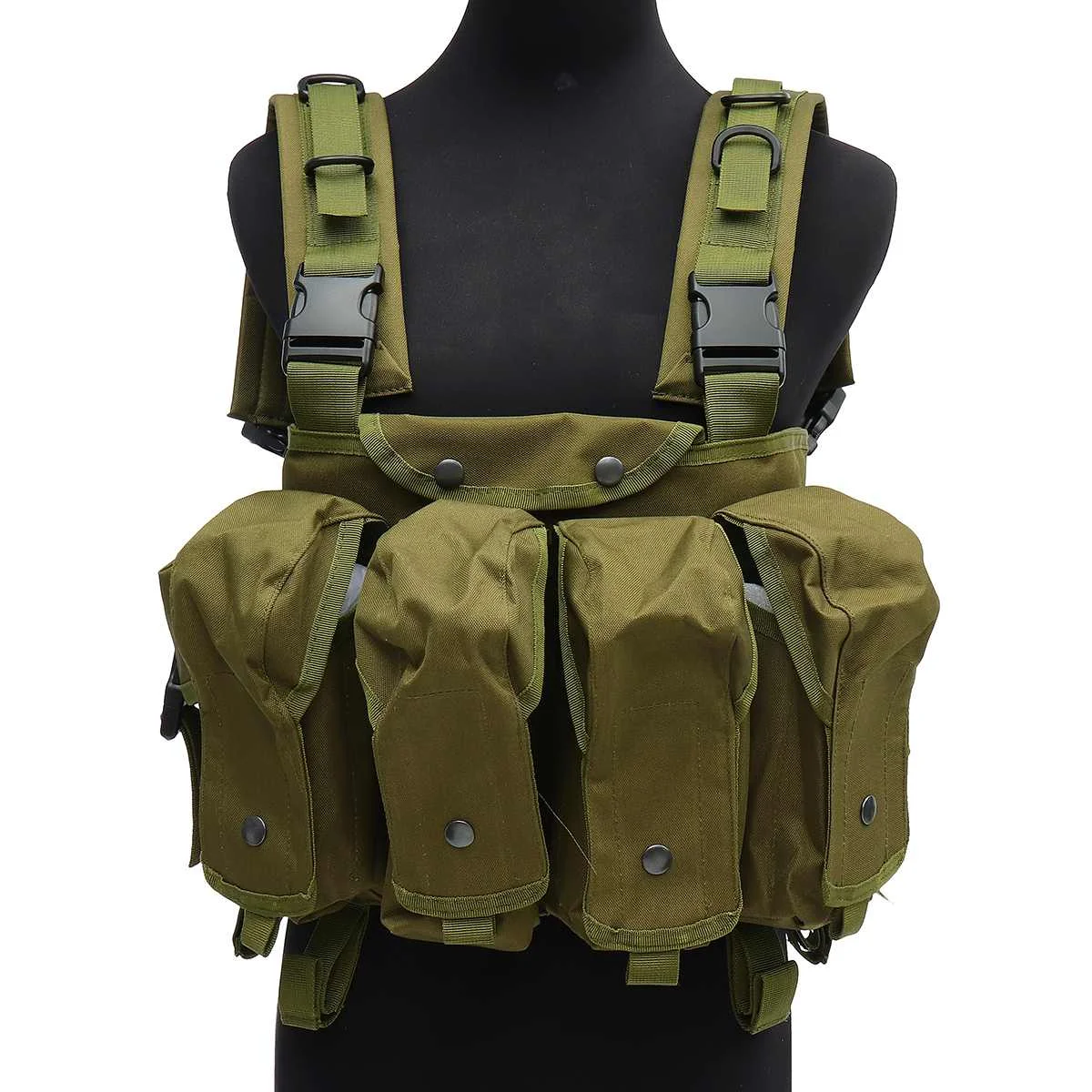 Outdoor Tactical Vest Combat Game Waistcoat Training Storage Carrier Belly Pocket Special Forces Waistcoat Equipment Unisex