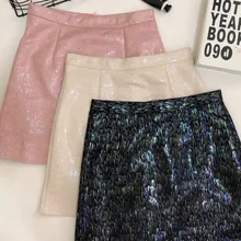 MLXSLKY, цветная модная Яркая юбка для женщин, Ранняя осень, юбка с высокой талией, юбка для бедер, Женская Весенняя юбка