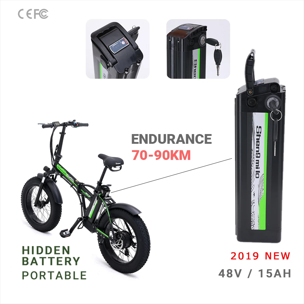 Best folding electric bike 48v 15ah lithium battery 20 "tire fat  brake folding e-bike disc 500w  ebike electric bicycle 3