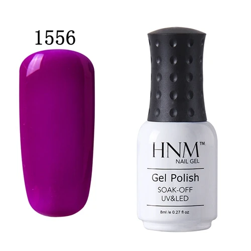 HNM 8 мл УФ-гель для ногтей светодиодный светильник Гель-лак 58 цветов Гель-лак чистые цвета Полупостоянный Гель-лак для ногтей основа Топ - Цвет: 1556