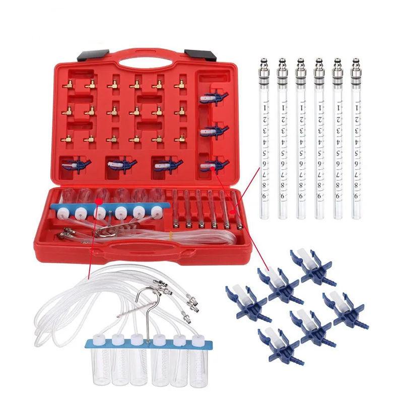 

Diesel Injector Detection Tool Diesel Injector Flow Meter Test Kit Common Rail Adaptor Fuel Tester Set