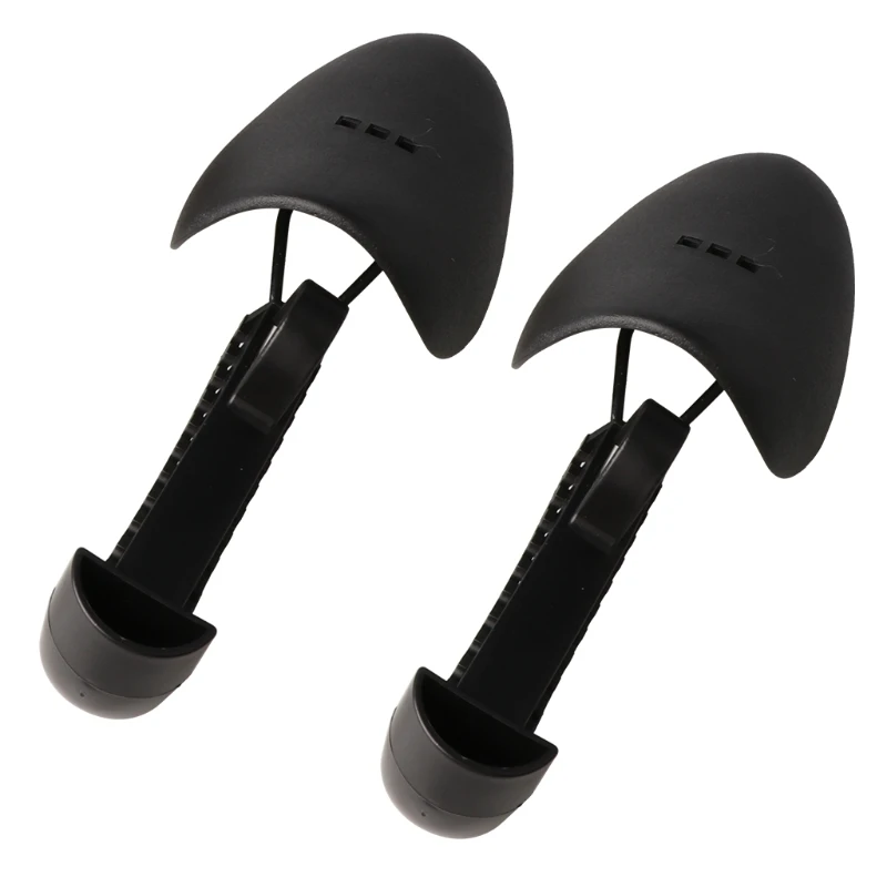1 Pair Black Plastic Shoe Tree Shaper Shapes Stretcher Adjustable for Women Men 