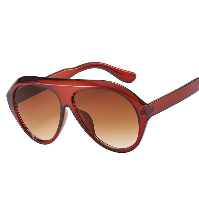 Черный Пилот солнцезащитные очки для женщин и мужчин негабаритных винтажный бренд сексуальные леопардовые Солнцезащитные очки женские большие градиентные оттенки очки UV400 подарок - Цвет линз: C3 Tea Tea