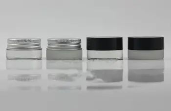 

5g high quality glass cream jar with aluminum lids, cosmetic container, cosmetic packaging,5cc glass jar