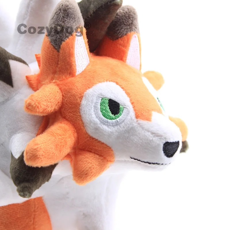 30x24 см аниме Lycanroc Dusk форма Волк Мягкая кукла плюшевые игрушки Peluche Аниме Пикачу Mewtwo серии куклы женщины дети Gif
