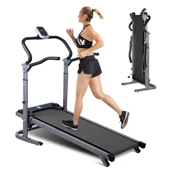 

Household Gym Treadmill Running Machine with LED Display Safe Bar Folding Motorized Treadmill Portable Mechanical Treadmill