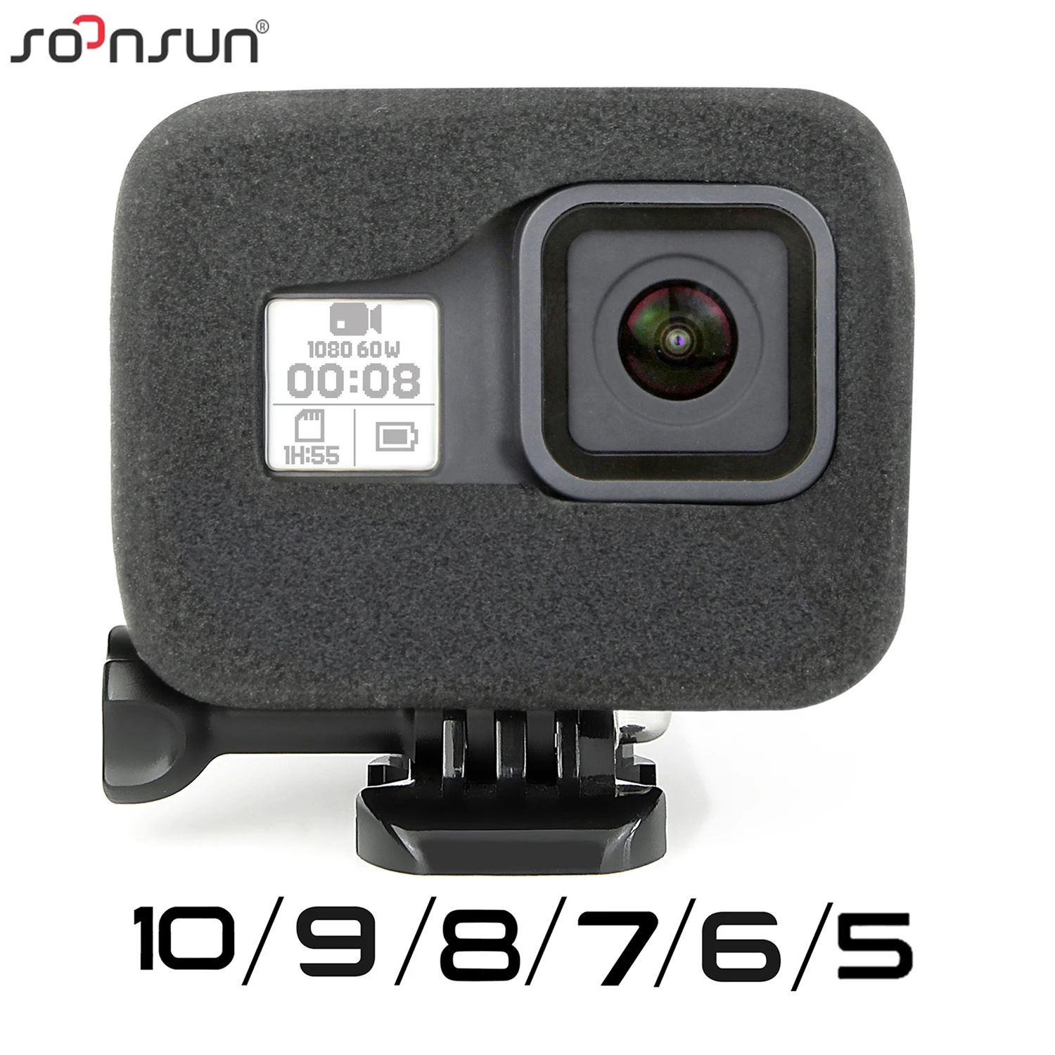 Soonsun Windslayer Windshield Sponge Foam Case For Gopro Hero 10 9 8 7 6 5 Black Wind Noise Reduction Cover Go Pro Accessories Sports Camcorder Cases Aliexpress