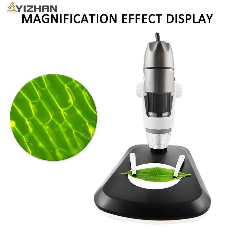 

Professional USB Digital Microscope 800X 8 LED 2MP Electronic Microscope Endoscope Zoom Camera Magnifier+ Lift Stand Tools