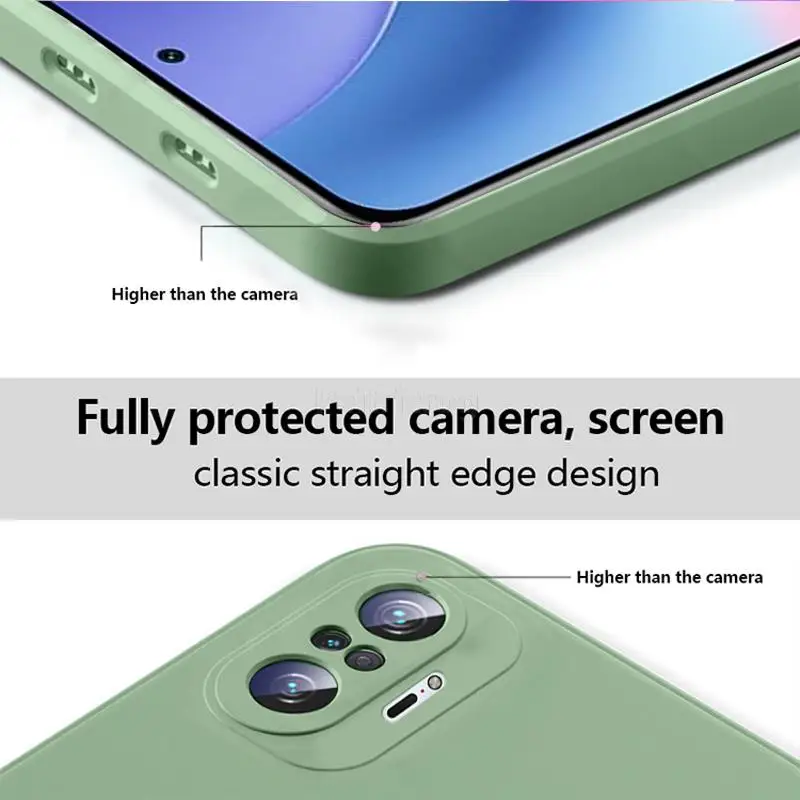 Funda Square Phone Case for Xiaomi Redmi Note 10 Pro Max 10S 10T Original Funda Note10 S T 4G 5G Liquid Silicone Soft Back Cover