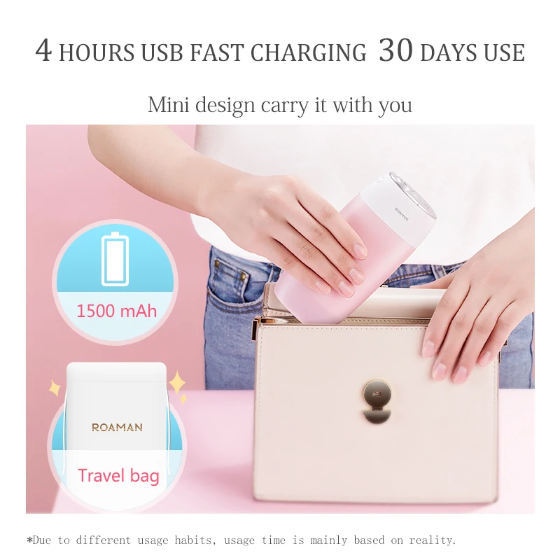 ROAMAN MINI1 Oral Irrigator USB Rechargeable Water Flosser Portable Dental Water Jet 120ML Water Tank Waterproof Teeth Cleaner