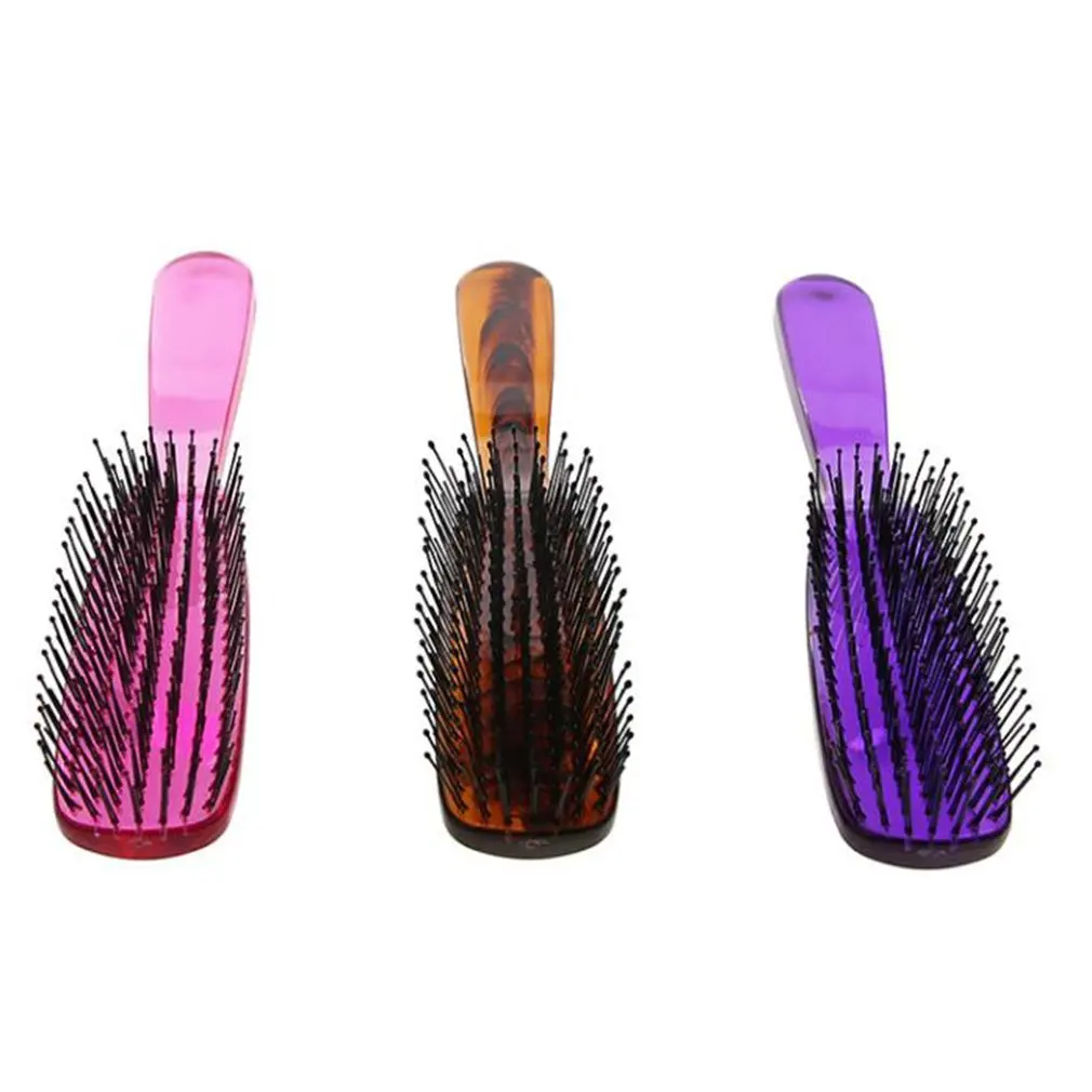 Пластиковая нейлоновая Антистатическая расческа для волос массажёр кожи головы Расческа для прямых волос парикмахерские инструменты для