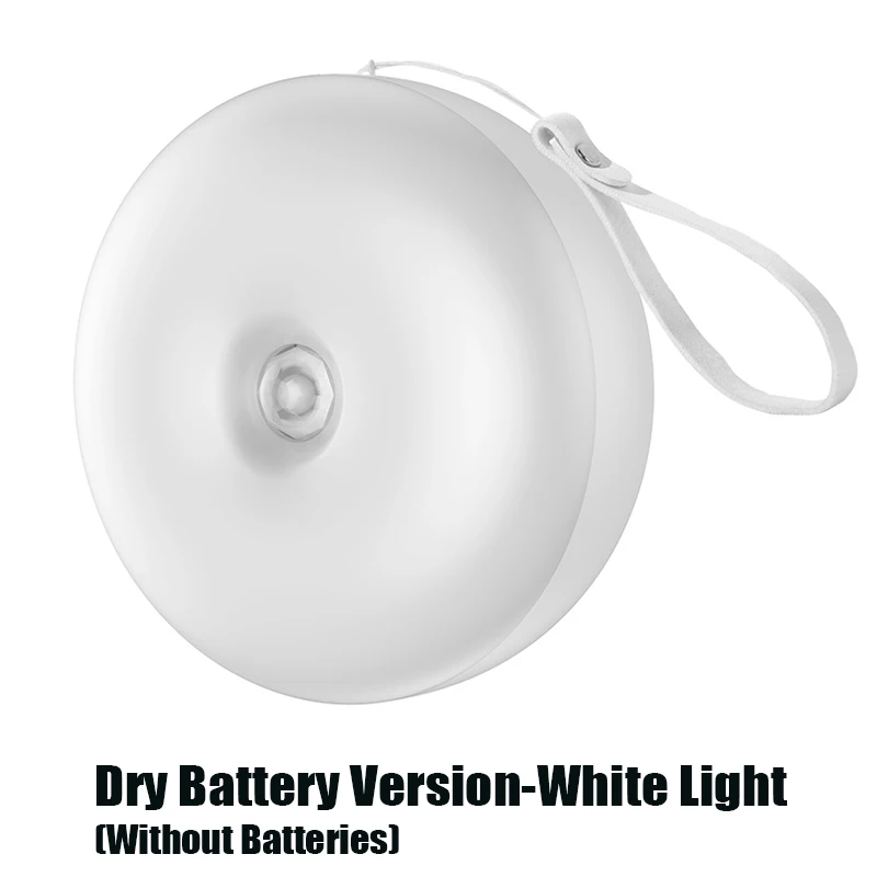 NO Battery White Baseus PIR интеллектуальный датчик движения светодиодный ночник индукционный светодиодный светильник для человеческого тела перезаряжаемый шкаф-шкаф ночник - Цвет: NO Battery White