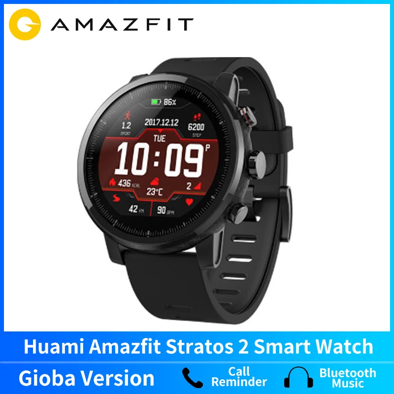Смарт часы Huami Amazfit Stratos 2 мужские водонепроницаемые до 5 атм с GPS монитором