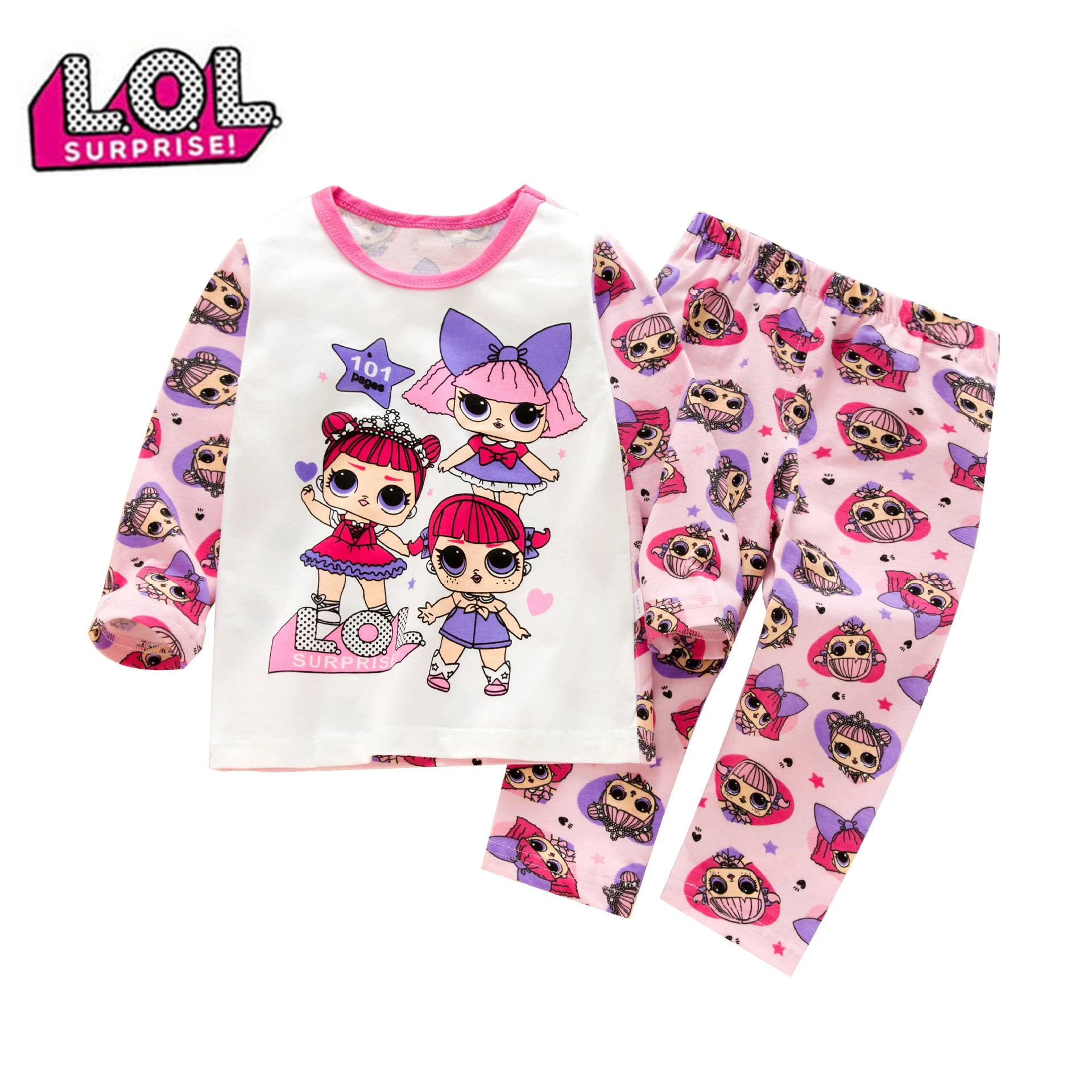lol doll surprise a set pajamas Girls Autumn Clothes Set Children's
