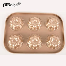 6 полости Bauhinia цветок Форма для торта для сахарного ремесла декорирование тортов капкейк топперы мыло Полимерная глина крафтинг проекты