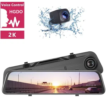 

HGDO H40 2K 1440P FHDCar DVR Huawei Hisilicon CPU Car Camera Dash Cam Video Recorder RearView Mirror Registrar Voice Control