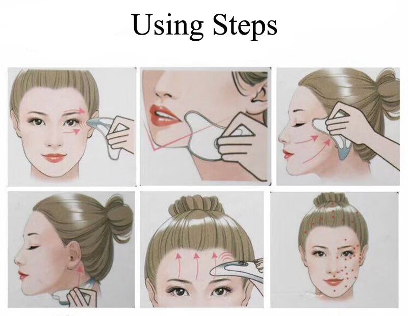 Electirc Scrape Therapy Vibrator Guasha Massager Face Lifting And Tighten Scraping Board USB Charge