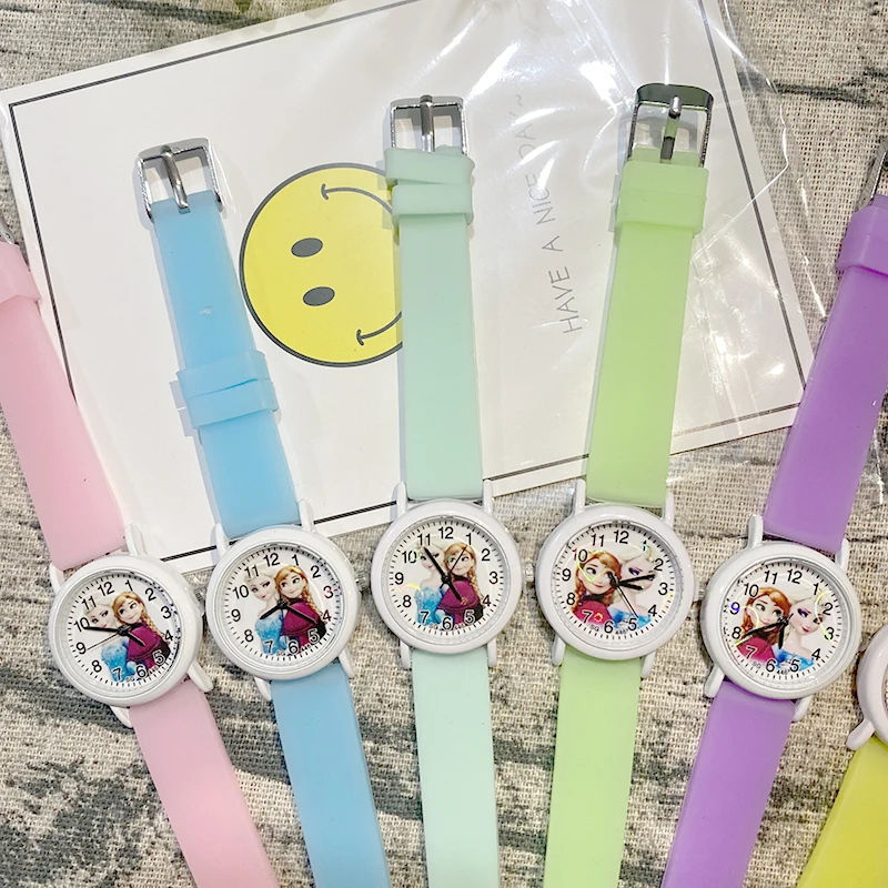 Reducido Nueva Disney cinta luminosa ver dibujos animados princesa Aisha niños reloj de chica de fluorescencia reloj de cuarzo en gelatina reloj regalo 7WJoRqLOlRg