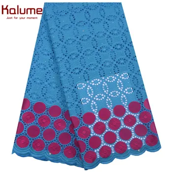 

Kalume Swiss Voile 100% Cotton African Laces Fabric 2020 High Quality Lace French Embroidery Lace Fabric 5 Yards Wedding 1857