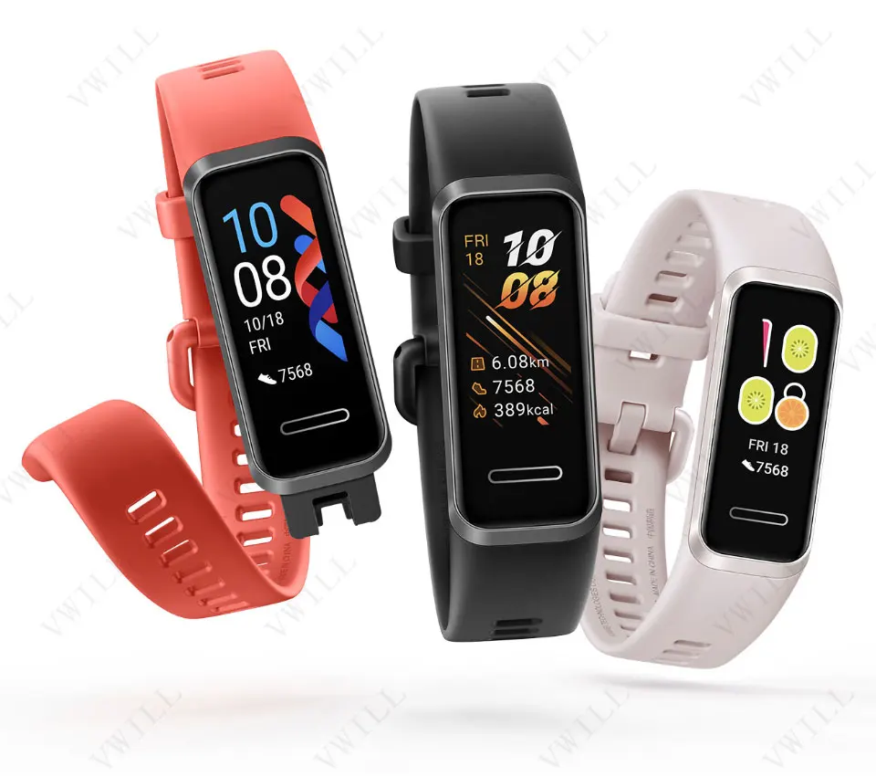 Умный Браслет HUAWEI Band 4, 0,96 дюймов, креативные циферблаты, заглушка и зарядка, упреждающий мониторинг здоровья