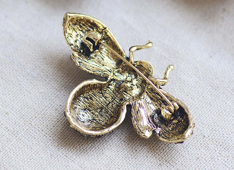 Muylinda барокко кристалл животное Броши дизайнер насекомых Брошь булавки подарок для женщин Магнитная Брошь булавка для банкета