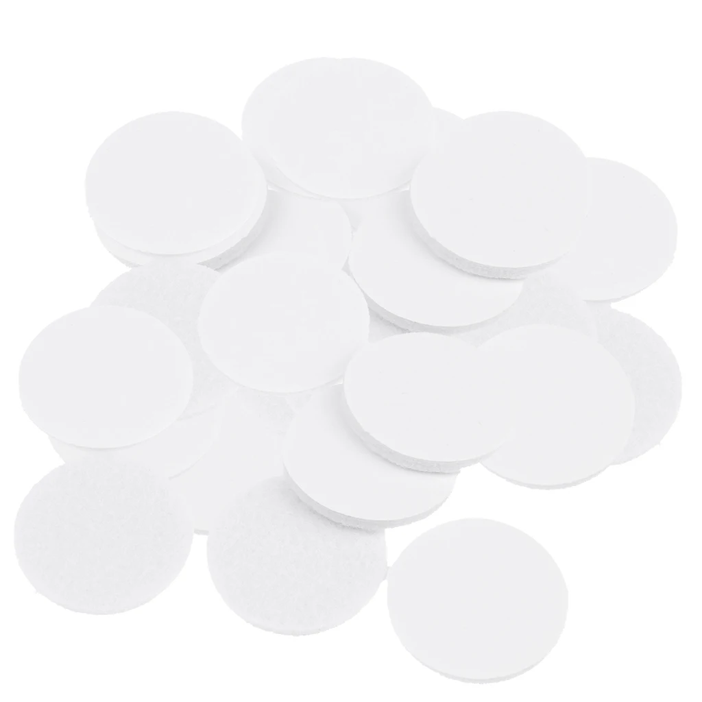 50 Pieces Round Shape Self Adhesive Table Chair Furniture Leg Felt Mat Pad White