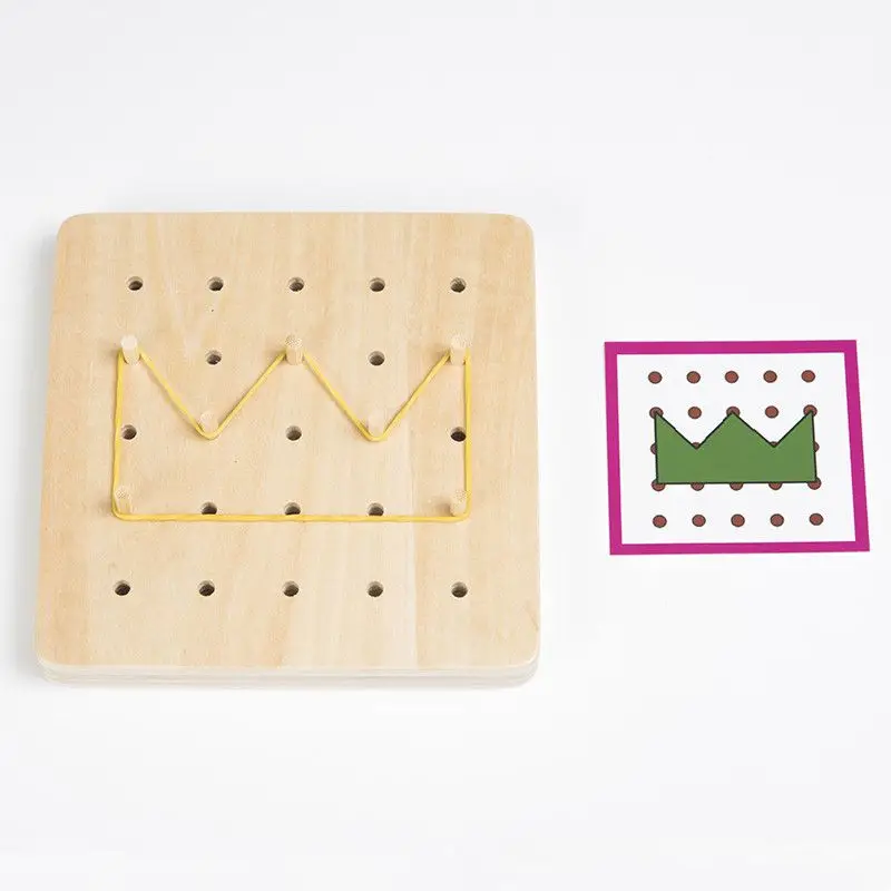Baby Toys Creative Geometric Space Graphic Tie Nail Board Children Education Preschool Children Play Teaching Aids