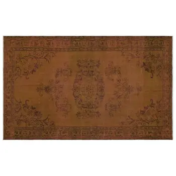 

Handmade Brown Vintage Overdyed Turkish Area Rug 172x267 Cm-5'8''X8'9''