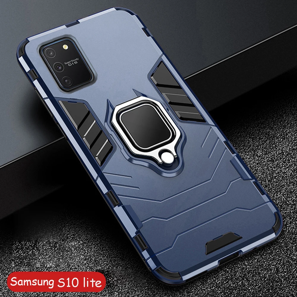Чехол для Samsung Galaxy S10 Lite армированный чехол из поликарбоната с металлическим