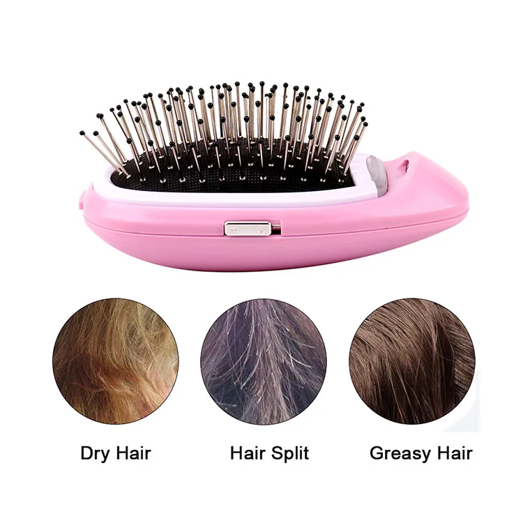 Ionic Electric Hairbrush Portable Electric Ionic Hairbrush Negative Ions Hair Comb Brush Hair Modeling Styling Magic Comb