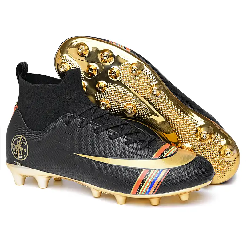 kids gold football boots