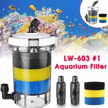 

Aquarium Filter Fish Tank Filter Ultra-quiet External Aquarium Filter Bucket Suction Pump LW-603 Aquarium Sponge Accessories
