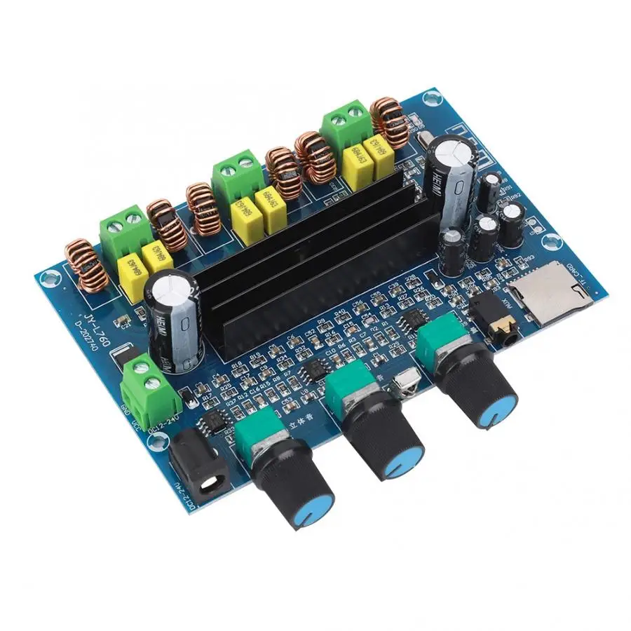 

Digital Amplifier Board High Power Potentiometer Module 2.1 Channel JY760 For Bluetooth with Remote Control