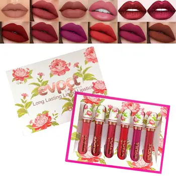 

6 Colors/Set Matte Liquid Lipstick Makeup Set Waterproof Long Lasting Lip Gloss Velvet Mattee Lipstick Lip Glaze Makeup Cosmetic
