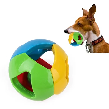 

1PC Pet Colorful Rolling Ball Toy Dog Cat Puppy Teeth Ball Dogs Chew Toys Interactive Balls Built-in Bell New