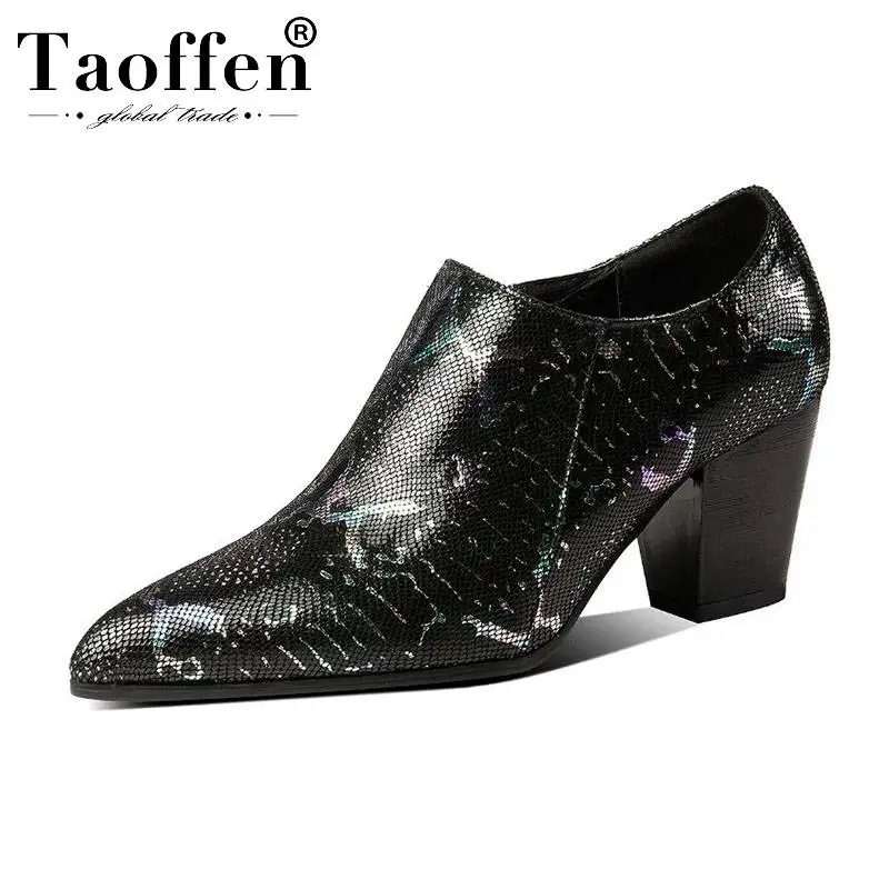 Женские офисные туфли-лодочки TAOFFEN классические туфли размеров 33-43 из