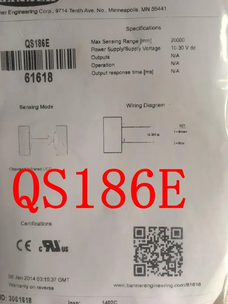 

Новинка 100%, оригинальный передатчик QS186E, поперечный фотоэлектрический переключатель