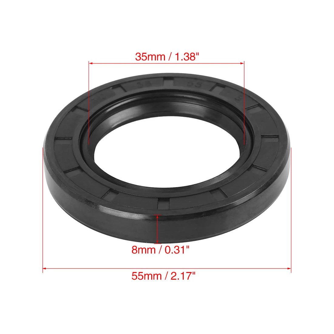 UXCELL Metric Rotary Shaft Oil Seal TC Double Lipped 35x47/50/52x7mm 35x45/50/52/55/62x8mm